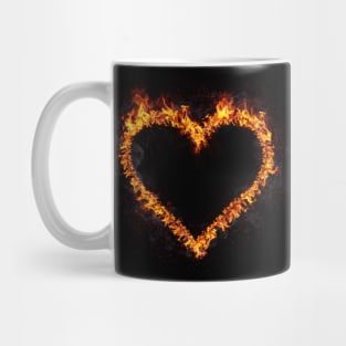 Fire Heart burning Mug